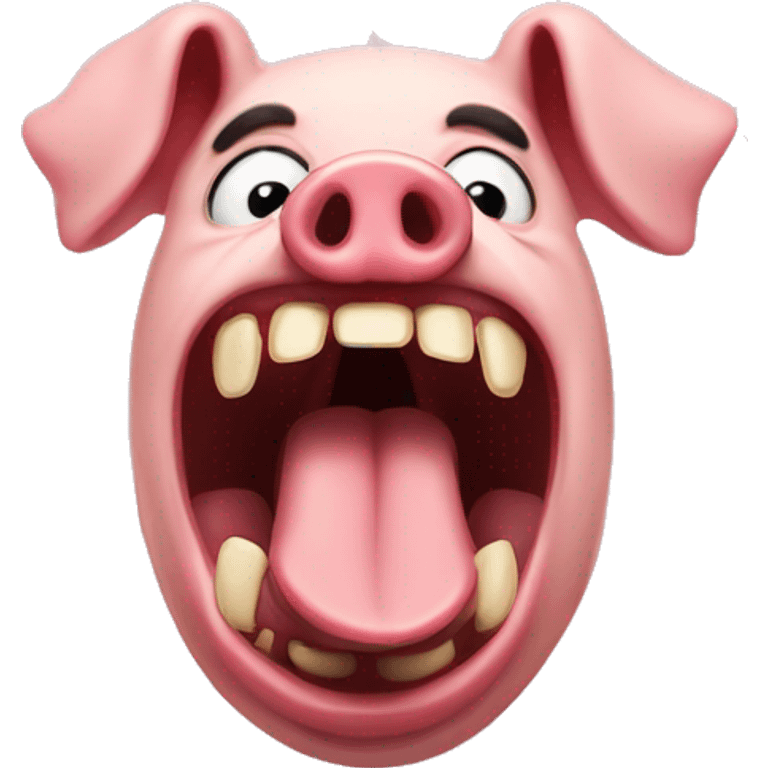 The Screaming Pig emoji