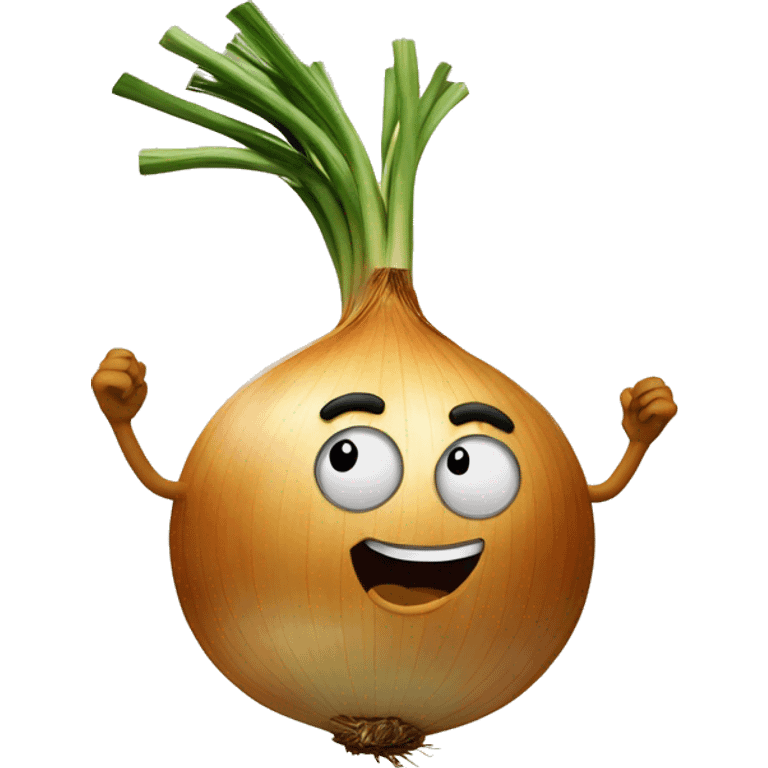 Onions dancing on a pile of paper emoji