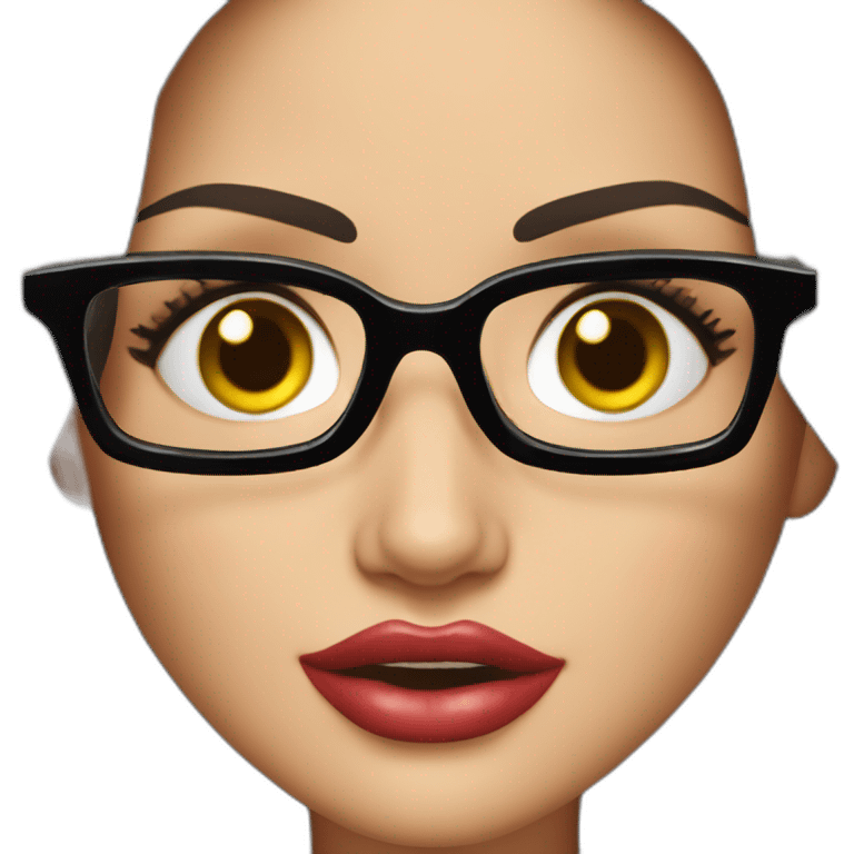 Megan Fox con lentes y hablando por teléfono emoji