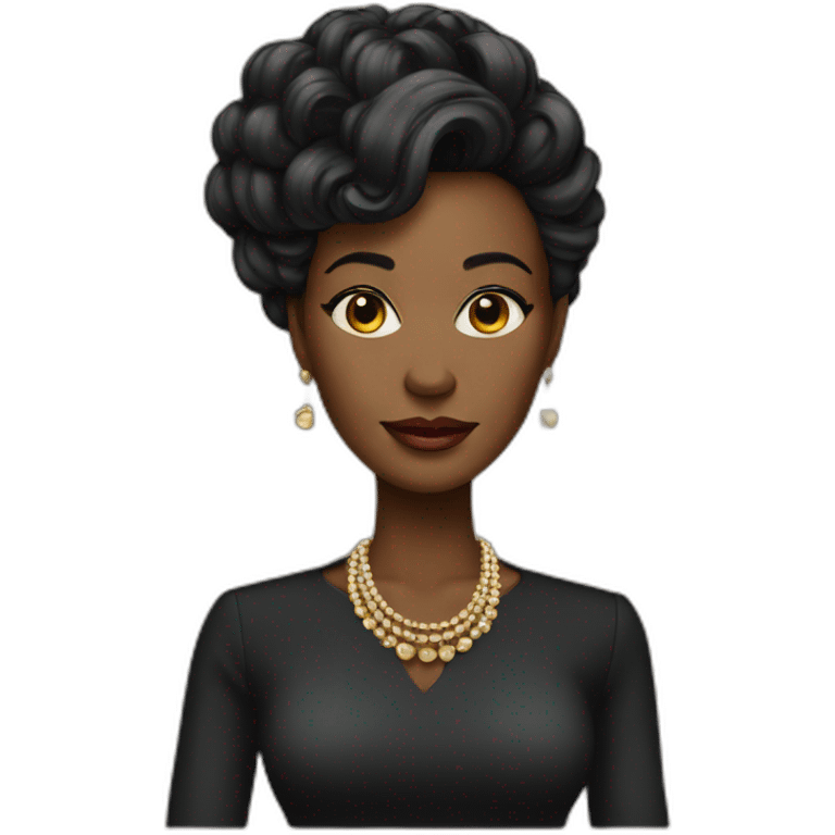 Black rich boss lady emoji