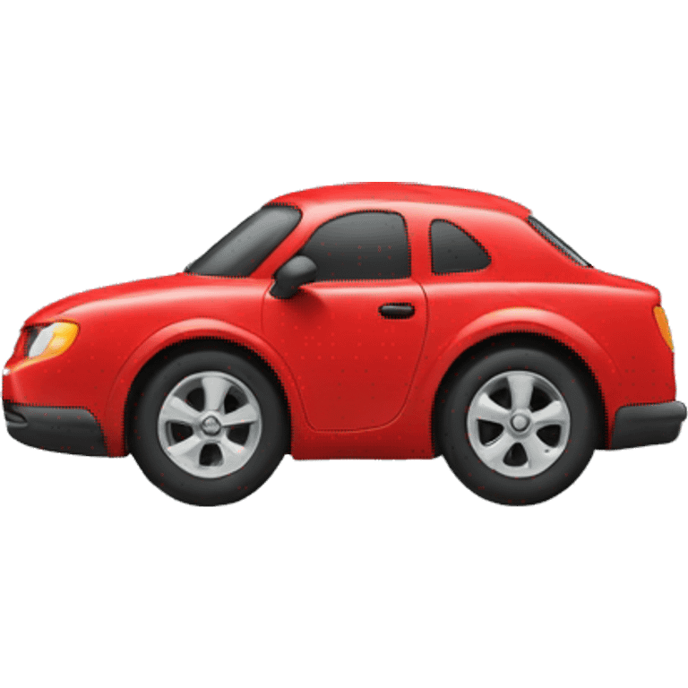 isolated front of little red car emoji