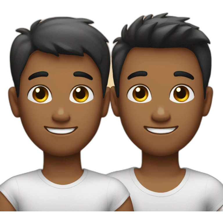 Bear and twink gay couple emoji