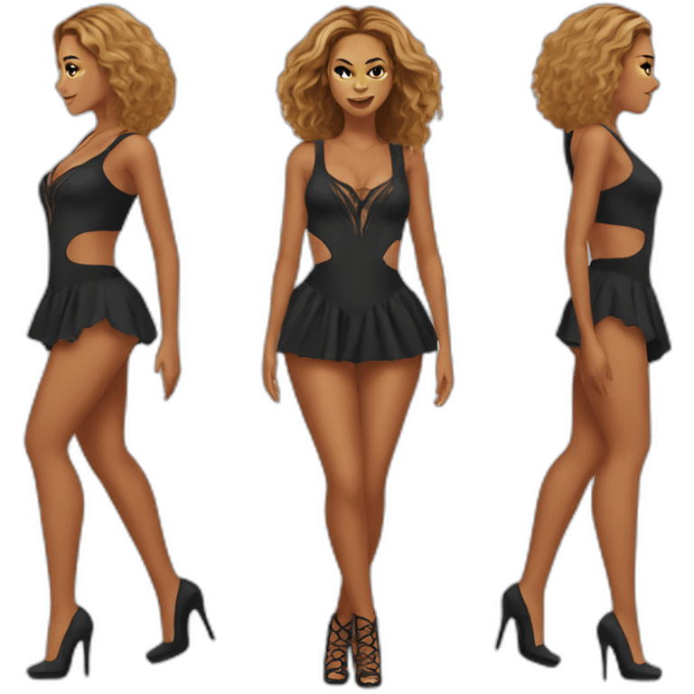 beyonce with one leg emoji