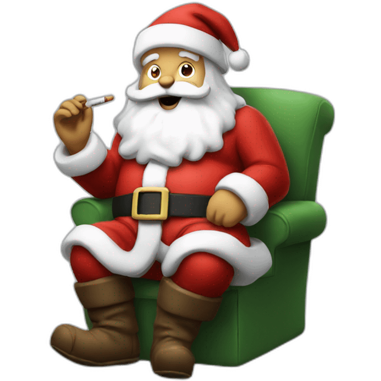 smoking Santa Claus emoji