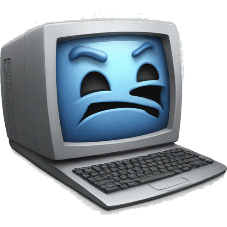 crashing computer emoji