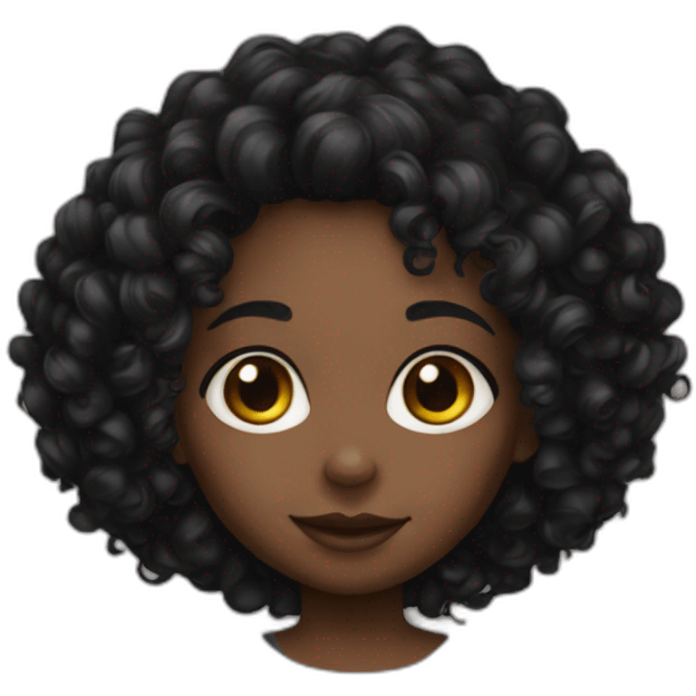 short black curls girl emoji