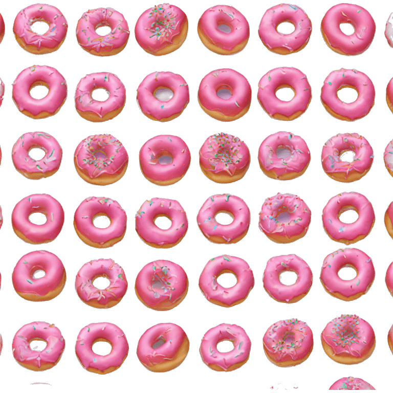 Pink iced donut with sprinkles  emoji