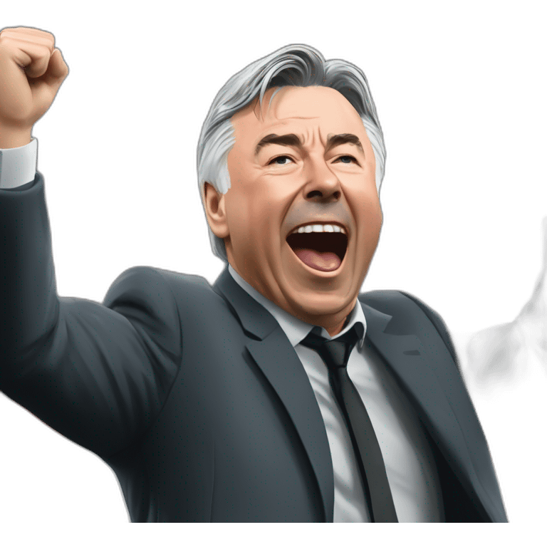 Carlo Ancelotti celebration emoji