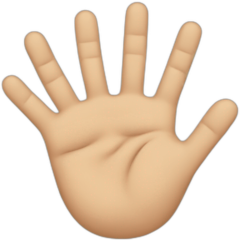 Hand with 8 fingers emoji