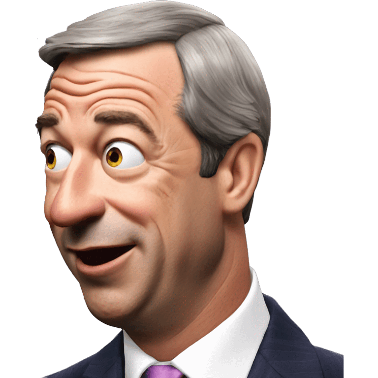 Nigel Farage side profile pog expression emoji