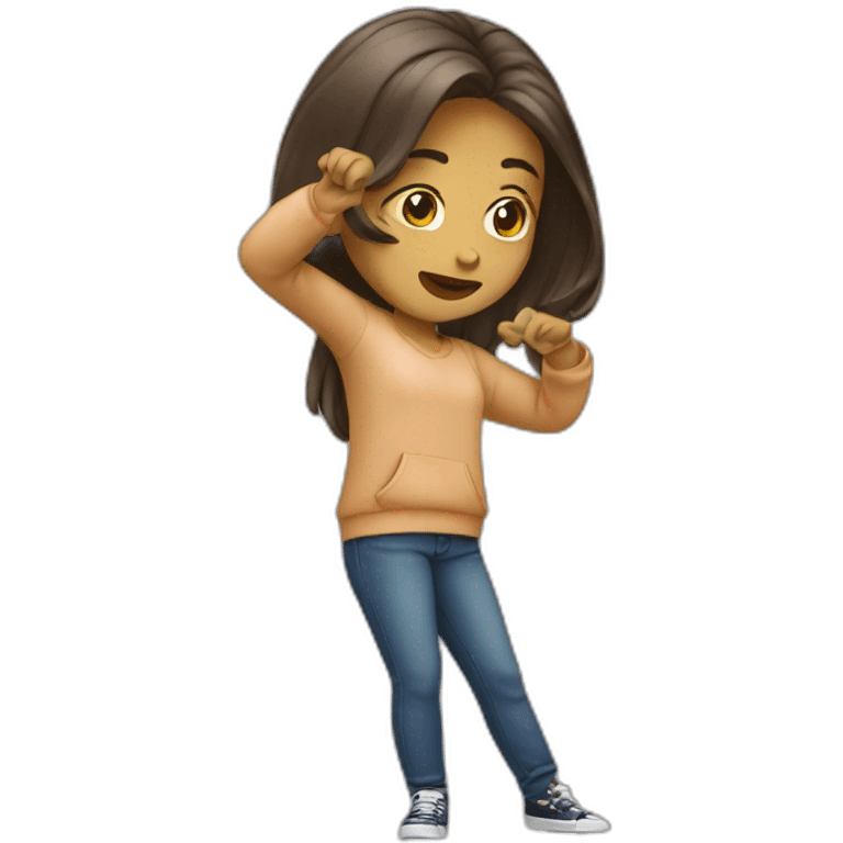 Girl dab emoji