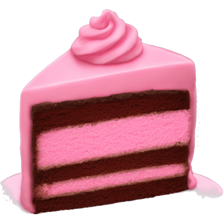 chocolate pink cake emoji