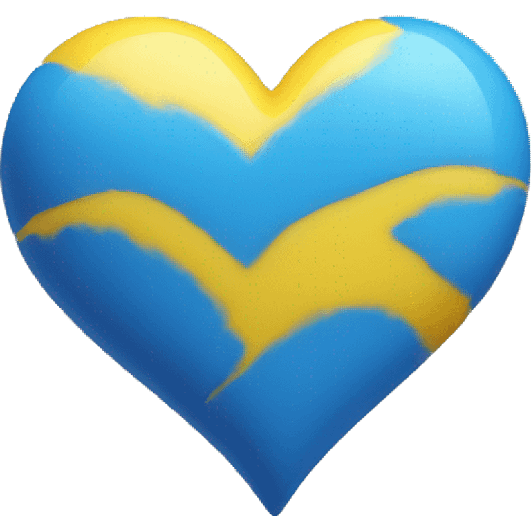 Yellow and blue heart emoji