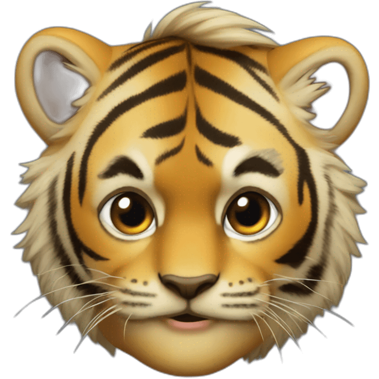 Emanuel macron sur un tigre emoji