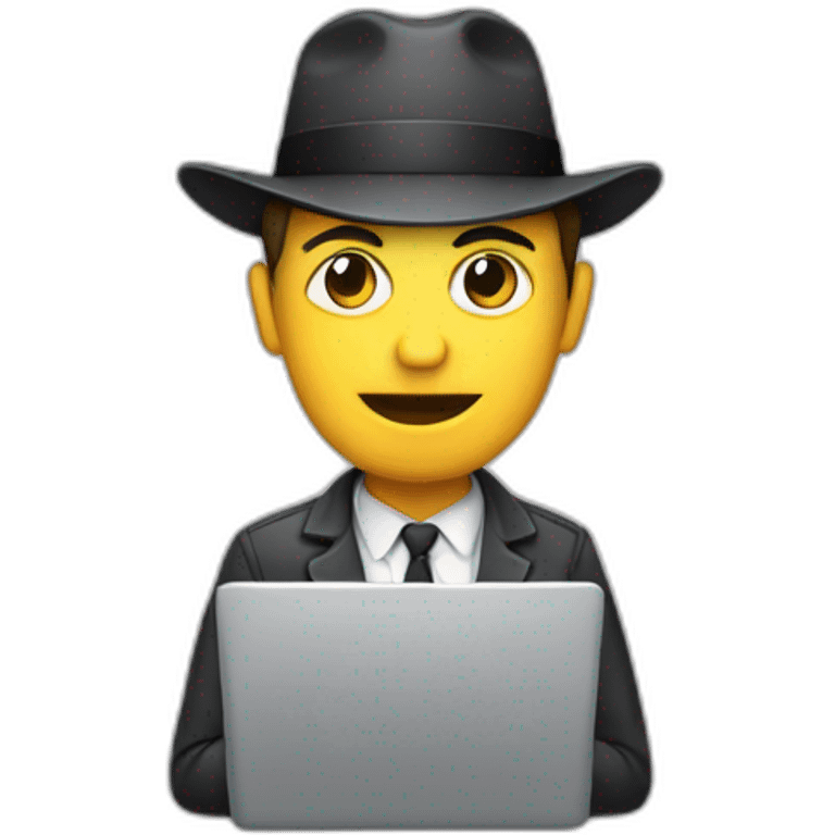 private investigator with a computer emoji