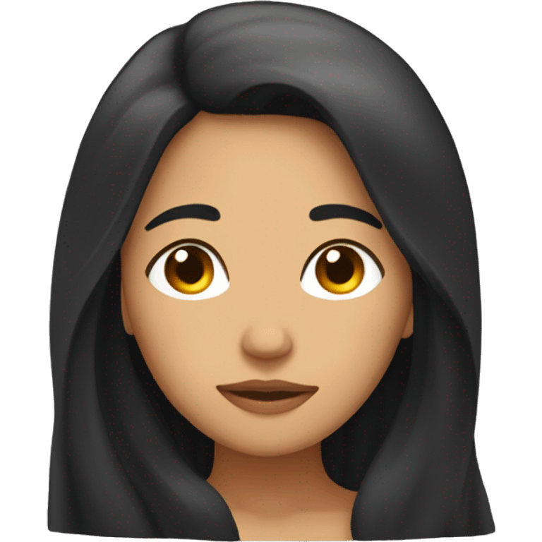 Hispanic female with long black hair dozing off  emoji