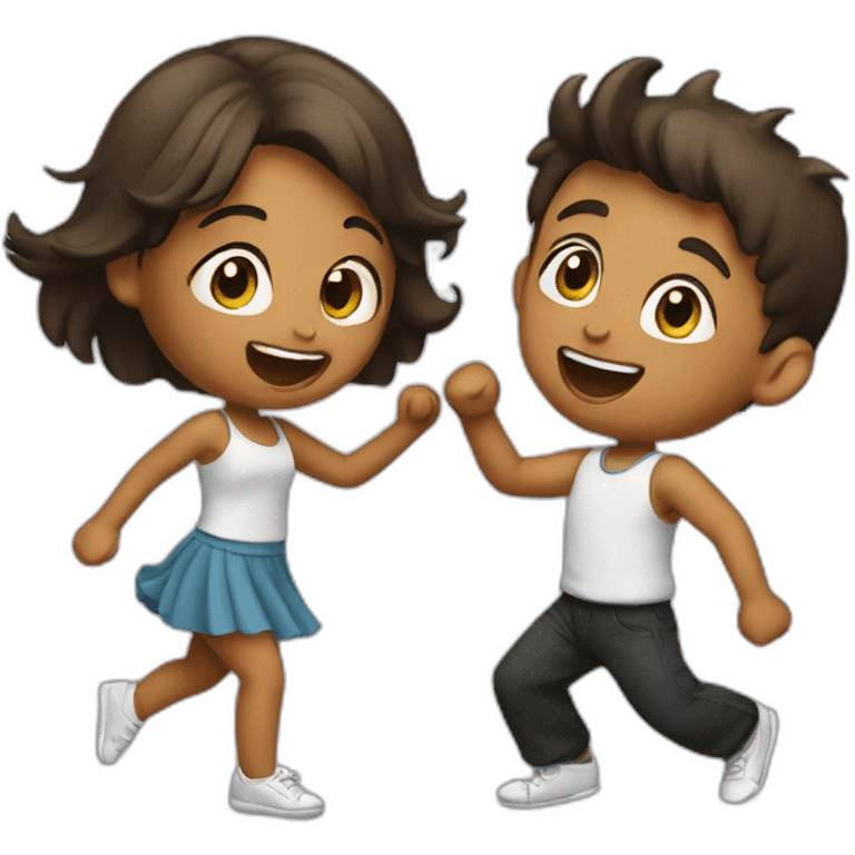 Girl and boy dancing  emoji