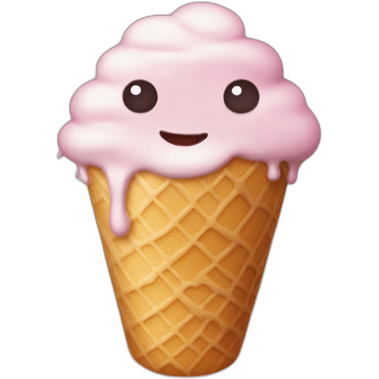 very strong pleasure from ice cream emoji