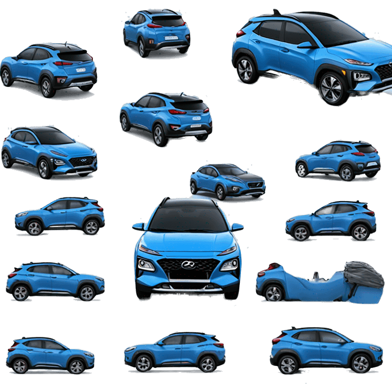 Blue Hyundai Kona  emoji