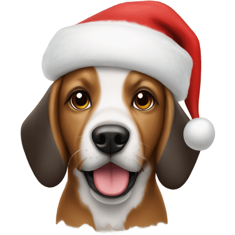 Dog with Santa hat emoji