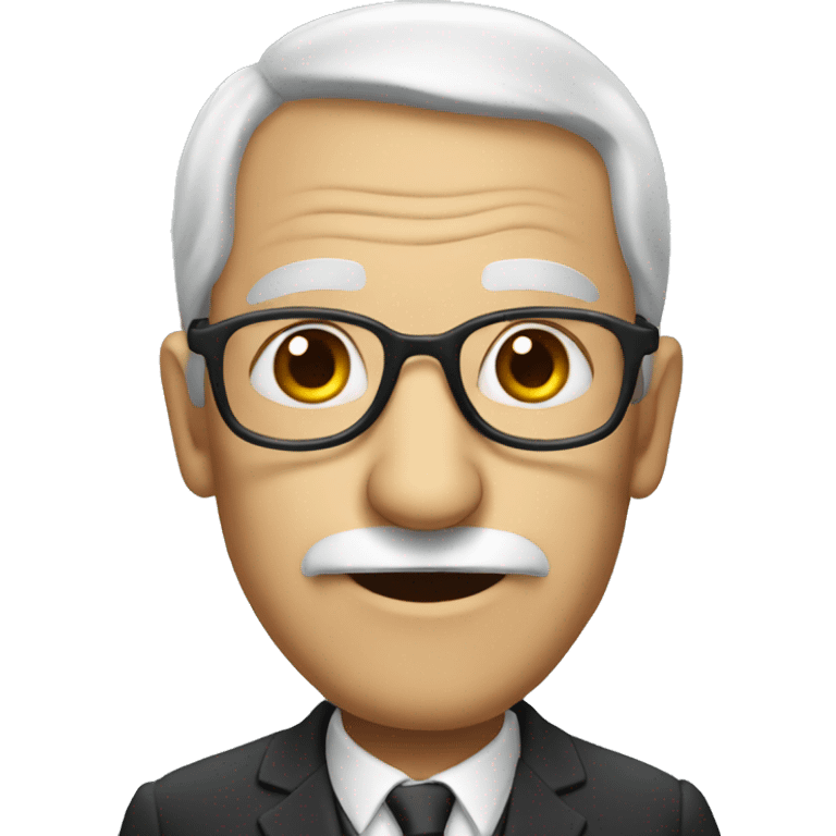 formal old man with glasses emoji