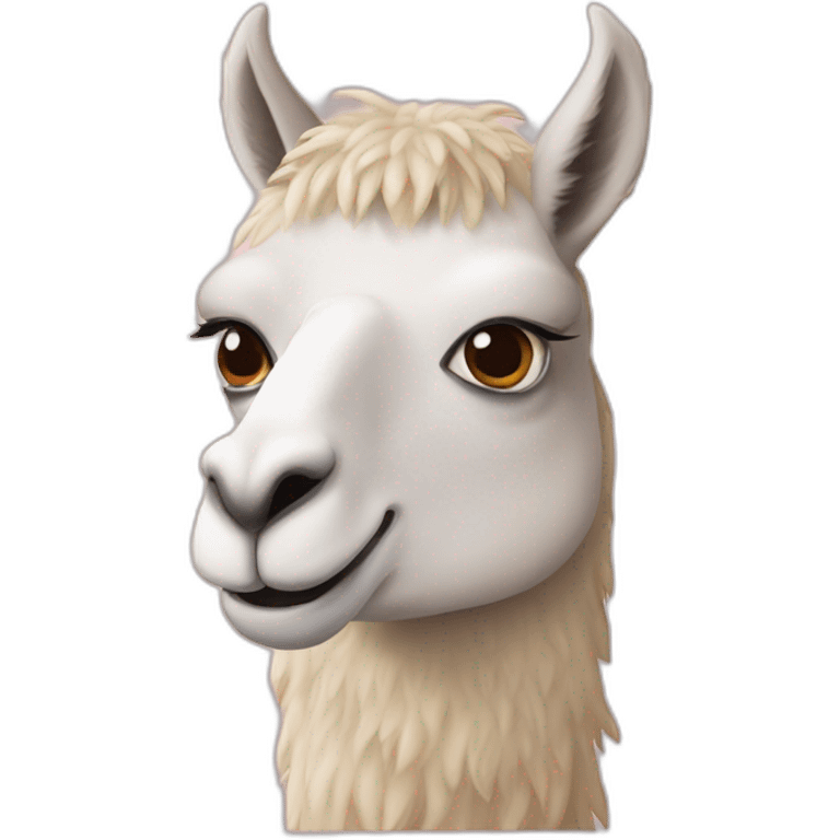 face of a llama emoji