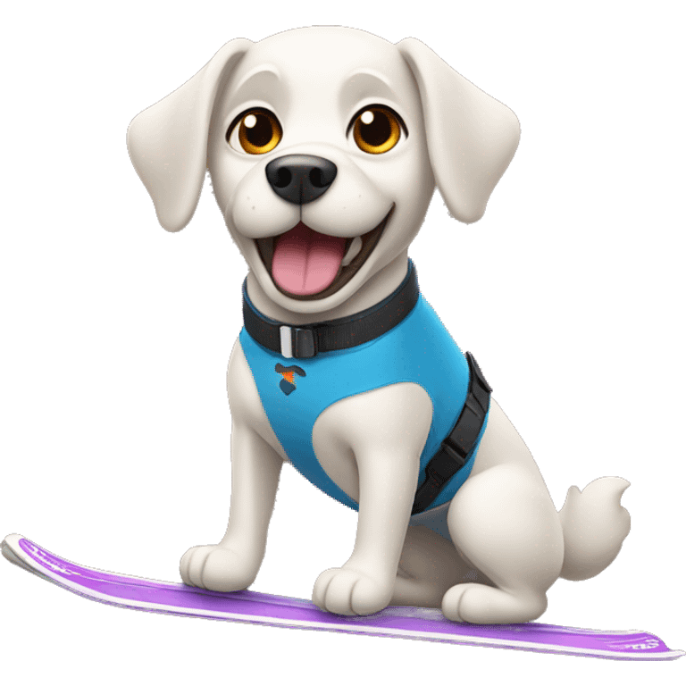 A dog on ski emoji