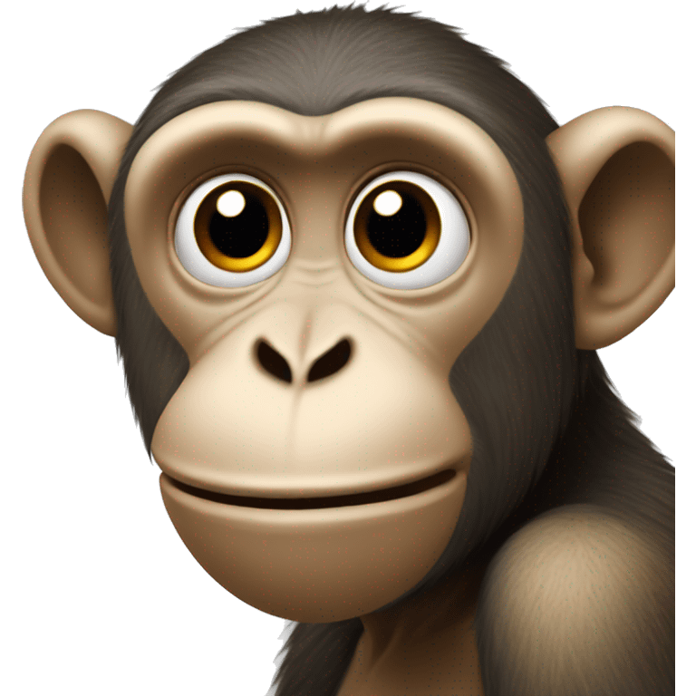 A monkey with a big nose emoji