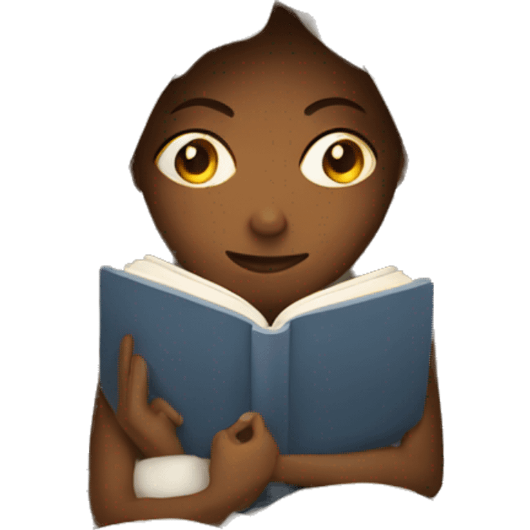 Lady under a blanket reading a book emoji