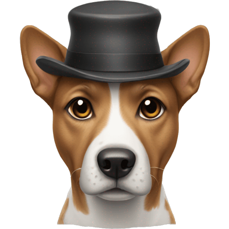 Dog wearing a hat emoji