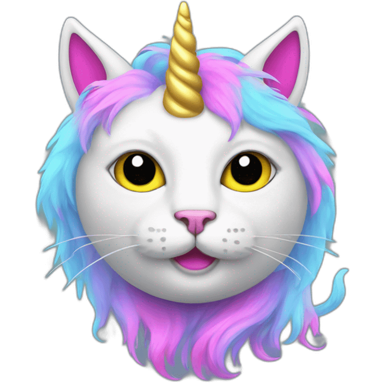 cat unicorn neon emoji