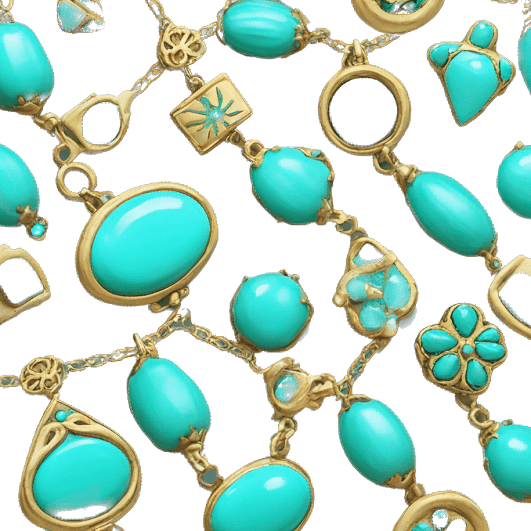 Turquoise  jewelry ￼￼ emoji