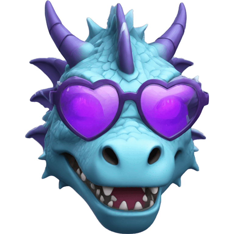 Frost dragon with Purple Heart glasses  emoji