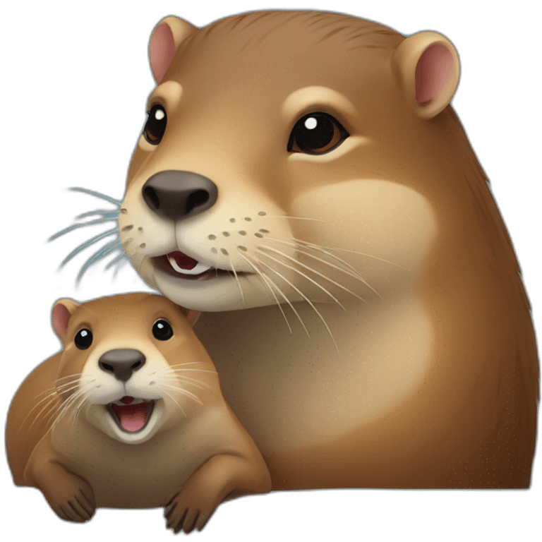 Loutre avec un capybara emoji