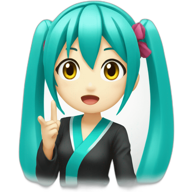 hatsune miku singing emoji