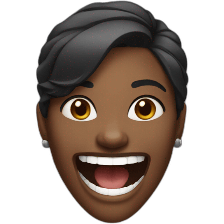 black-woman-laughs emoji