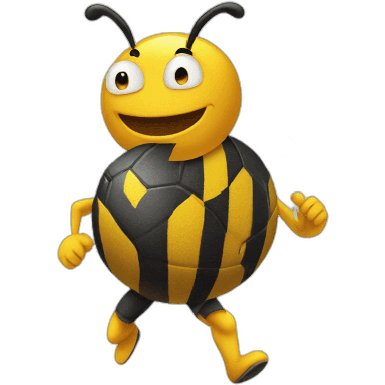 bee playing handball emoji