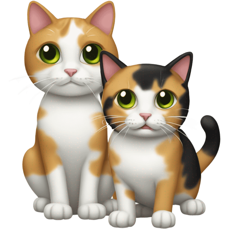 calico cat and pickle emoji