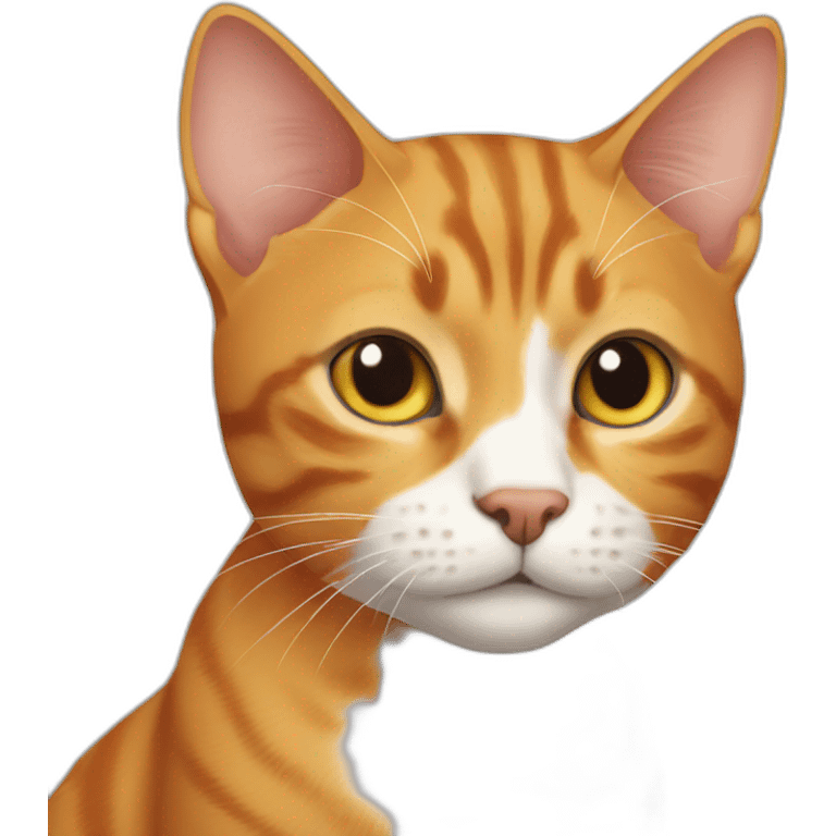 Shorthaired, orange tabby cat emoji