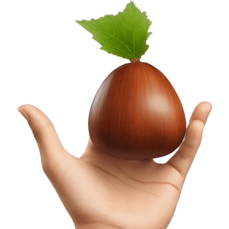 Chestnut in a Hand emoji