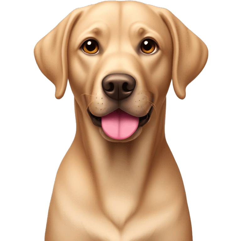 Tan Labrador retriever with pink nose  emoji