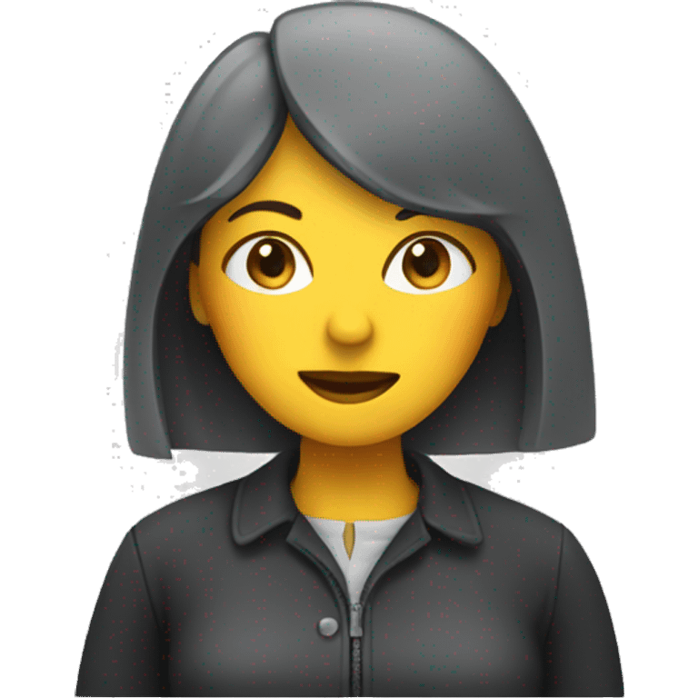 A woman inside a bob on the rails emoji