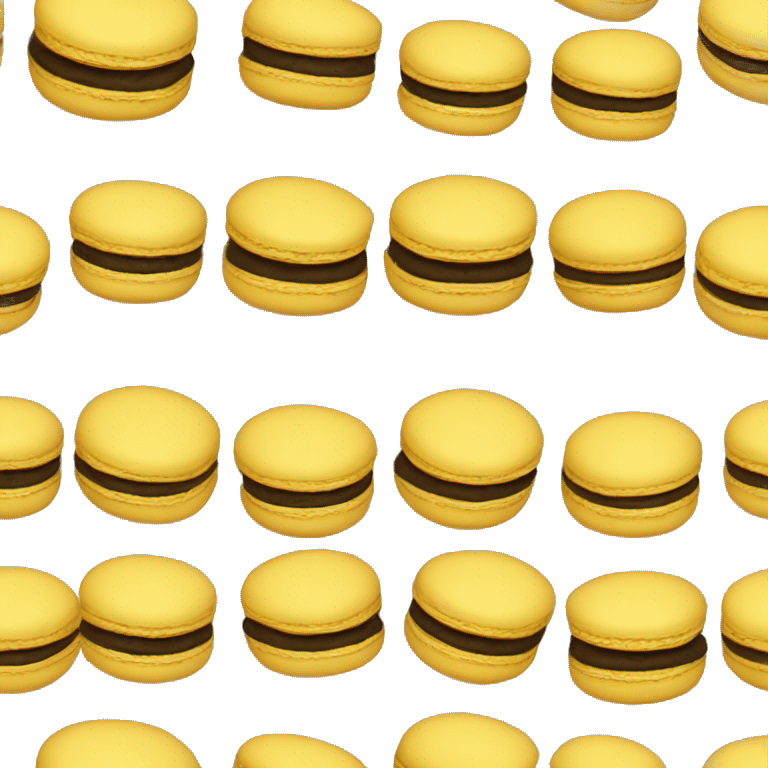 Realistic dark yellow macaroon emoji