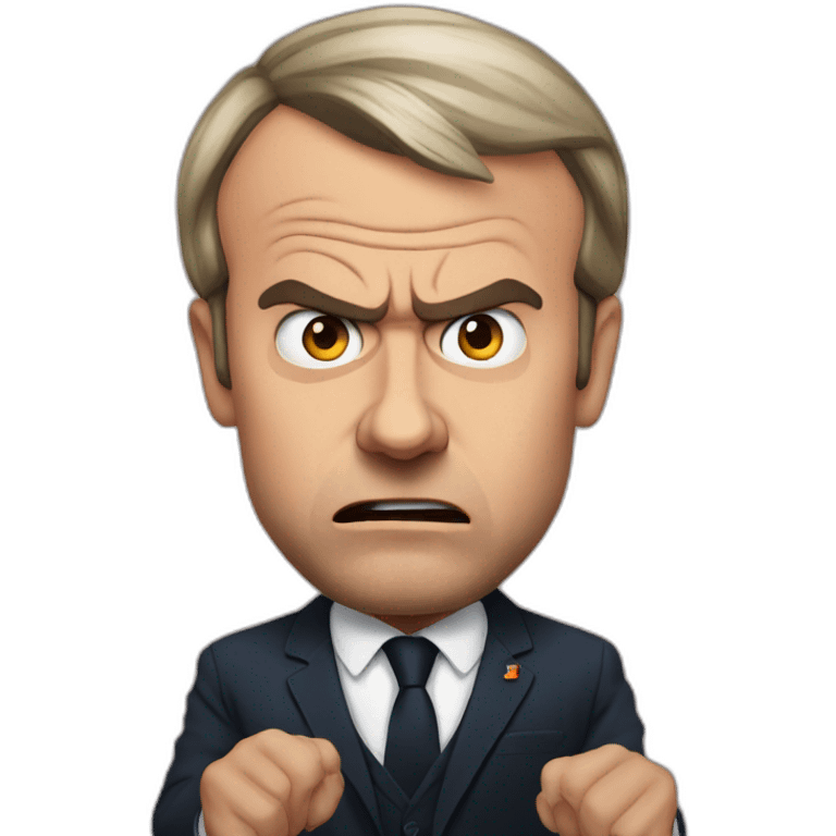 Emmanuel Macron angry emoji