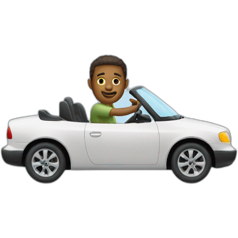 man driving car emoji