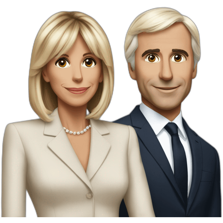 Emanuel and Brigitte macron emoji