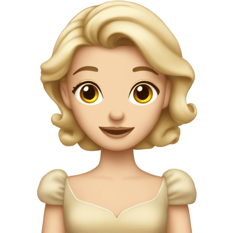 Cinderella in a beige dress  emoji