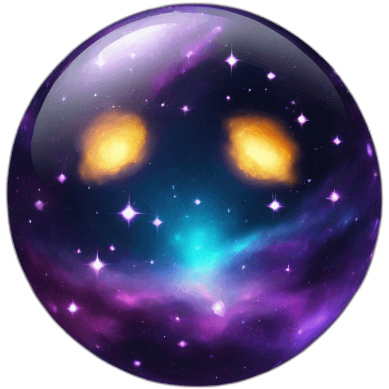 Sparkly Nebula galaxy crystal orb emoji