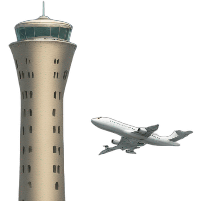 Plane and a tower emoji