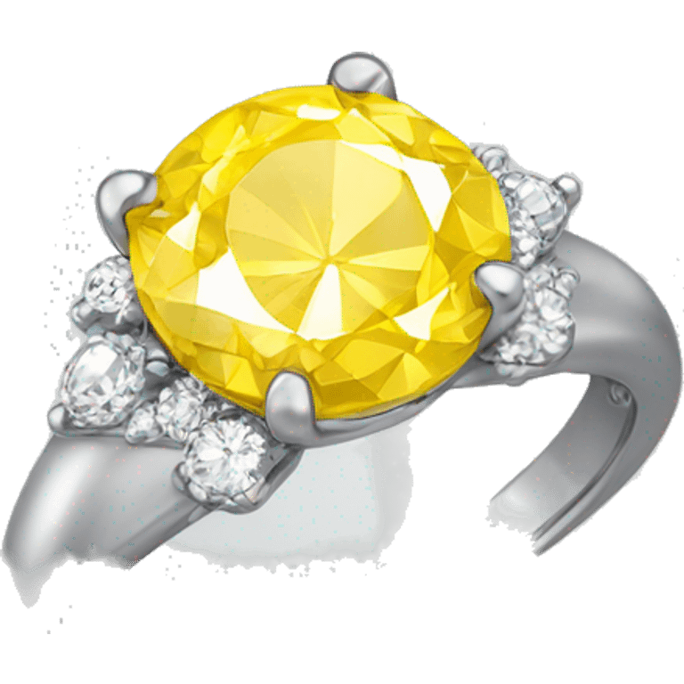 White ring with yellow diamond emoji